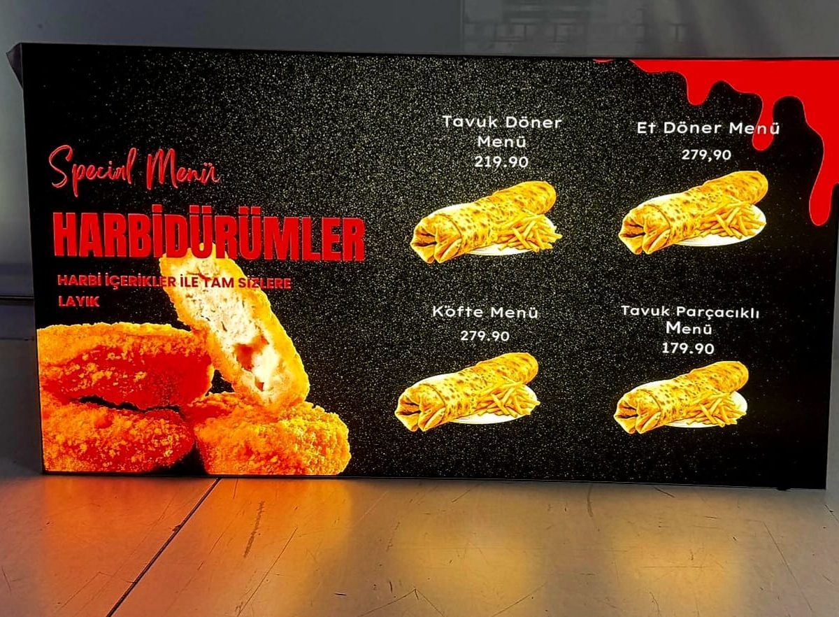 Kutu harf Gebze tek reklam tabela led box tabela